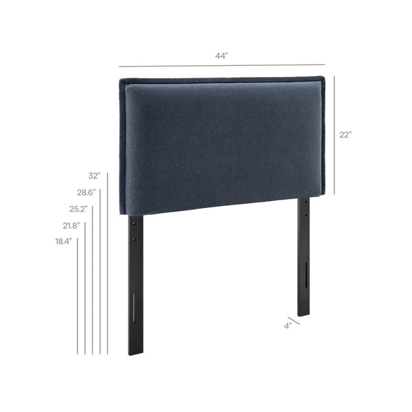 Modway Furniture Camille Modway Twin Headboard Slipcovered Foam Padded French Seam Bedroom Accent Denim MOD-7317-DEN