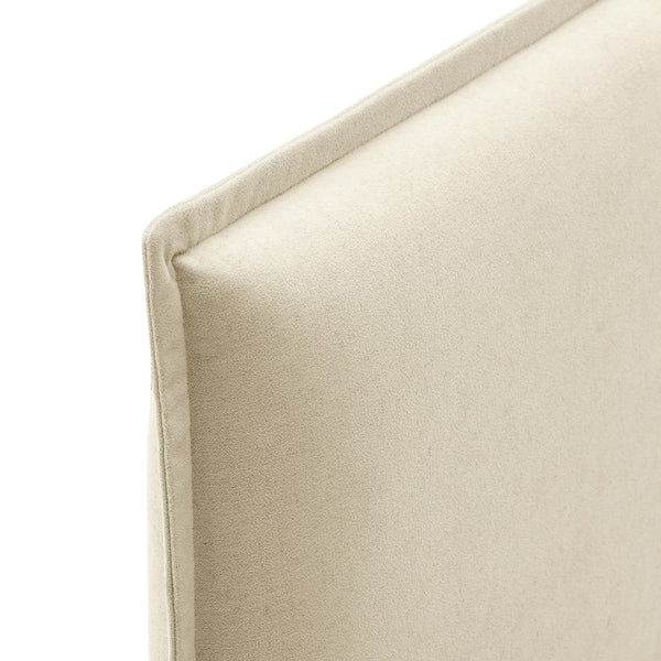 Modway Furniture Camille Modway Twin Headboard Slipcovered Foam Padded French Seam Bedroom Accent Linen MOD-7317-LIN