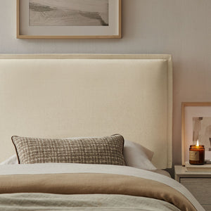 Modway Furniture Camille Modway Twin Headboard Slipcovered Foam Padded French Seam Bedroom Accent Linen MOD-7317-LIN