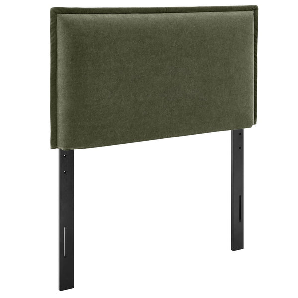 Modway Furniture Camille Modway Twin Headboard Slipcovered Foam Padded French Seam Bedroom Accent Sage MOD-7317-SGE
