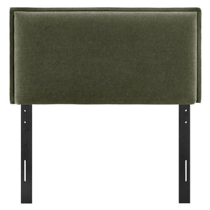 Modway Furniture Camille Modway Twin Headboard Slipcovered Foam Padded French Seam Bedroom Accent Sage MOD-7317-SGE