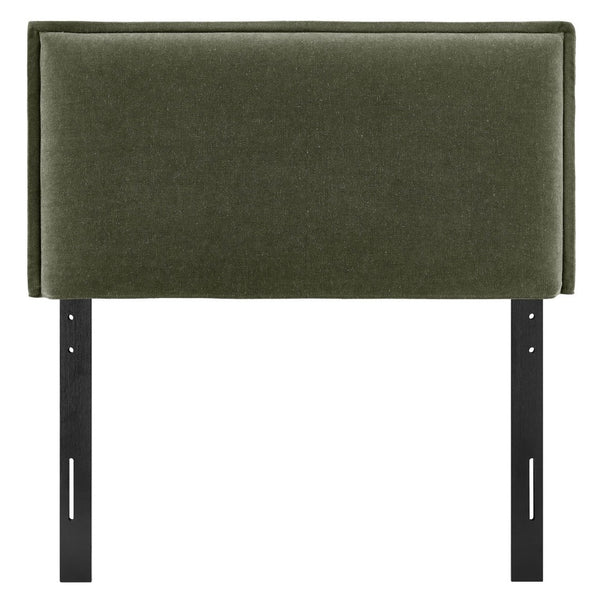 Modway Furniture Camille Modway Twin Headboard Slipcovered Foam Padded French Seam Bedroom Accent Sage MOD-7317-SGE