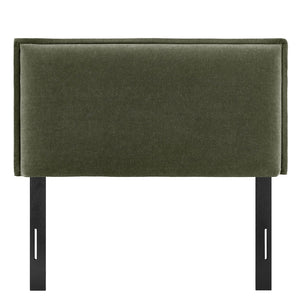 Modway Furniture Camille Modway Twin Headboard Slipcovered Foam Padded French Seam Bedroom Accent Sage MOD-7317-SGE