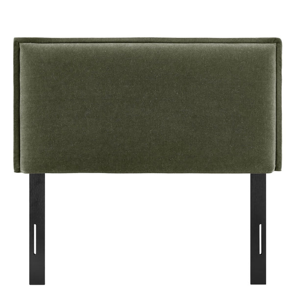 Modway Furniture Camille Modway Twin Headboard Slipcovered Foam Padded French Seam Bedroom Accent Sage MOD-7317-SGE