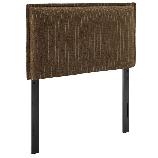 Modway Furniture Camille Modway Pinstripe Linen Blend Twin Headboard Tailored Slipcover Vintage Style Earth Stripe MOD-7318-ETS