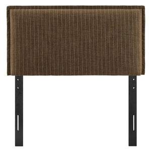 Modway Furniture Camille Modway Pinstripe Linen Blend Twin Headboard Tailored Slipcover Vintage Style Earth Stripe MOD-7318-ETS