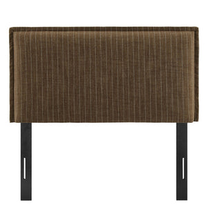 Modway Furniture Camille Modway Pinstripe Linen Blend Twin Headboard Tailored Slipcover Vintage Style Earth Stripe MOD-7318-ETS