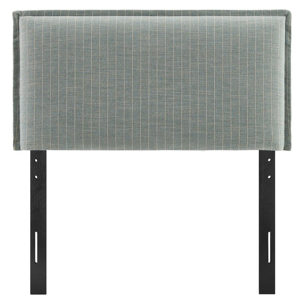 Modway Furniture Camille Modway Pinstripe Linen Blend Twin Headboard Tailored Slipcover Vintage Style Spa Blue Stripe MOD-7318-SPA