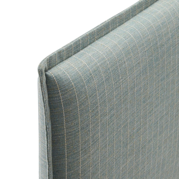 Modway Furniture Camille Modway Pinstripe Linen Blend Twin Headboard Tailored Slipcover Vintage Style Spa Blue Stripe MOD-7318-SPA