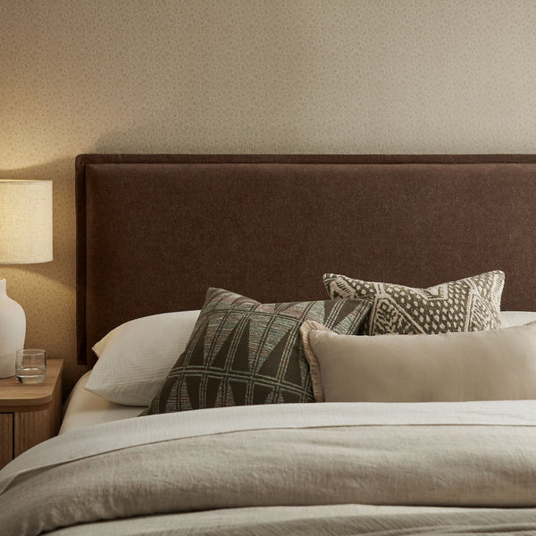 Modway Furniture Camille Modway Slipcover Headboard with French Seam Detailing and Foam Cushioned Panel Cocoa MOD-7320-COA