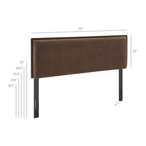 Modway Furniture Camille Modway Slipcover Headboard with French Seam Detailing and Foam Cushioned Panel Cocoa MOD-7320-COA