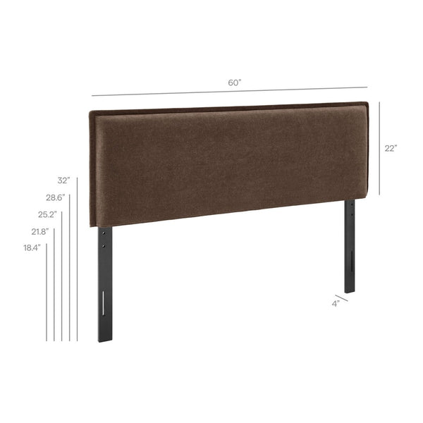 Modway Furniture Camille Modway Slipcover Headboard with French Seam Detailing and Foam Cushioned Panel Cocoa MOD-7320-COA