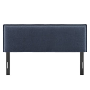 Modway Furniture Camille Modway Slipcover Headboard with French Seam Detailing and Foam Cushioned Panel Denim MOD-7320-DEN