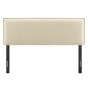 Modway Furniture Camille Modway Slipcover Headboard with French Seam Detailing and Foam Cushioned Panel Linen MOD-7320-LIN