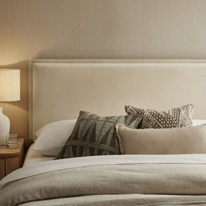 Modway Furniture Camille Modway Slipcover Headboard with French Seam Detailing and Foam Cushioned Panel Linen MOD-7320-LIN