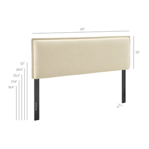 Modway Furniture Camille Modway Slipcover Headboard with French Seam Detailing and Foam Cushioned Panel Linen MOD-7320-LIN