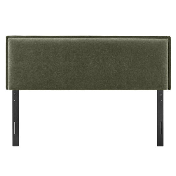 Modway Furniture Camille Modway Slipcover Headboard with French Seam Detailing and Foam Cushioned Panel Sage MOD-7320-SGE
