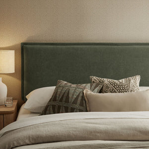 Modway Furniture Camille Modway Slipcover Headboard with French Seam Detailing and Foam Cushioned Panel Sage MOD-7320-SGE