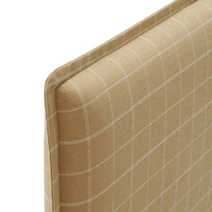Modway Furniture Camille Modway Linen Blend Upholstered Headboard Windowpane Plaid Slipcover Full Bed Hemp Windowpane Check MOD-7322-HPC