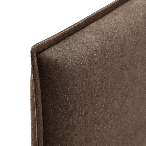 Modway Furniture Camille Modway Queen Headboard Woven Fabric French Seam Flanged Padded Backrest Bedroom Cocoa MOD-7323-COA