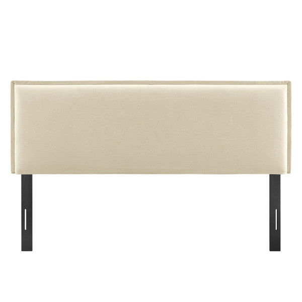 Modway Furniture Camille Modway Queen Headboard Woven Fabric French Seam Flanged Padded Backrest Bedroom Linen MOD-7323-LIN