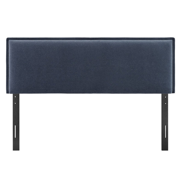 Modway Furniture Camille Modway King Headboard Woven Slipcover French Seam Foam Padded Traditional Style Denim MOD-7326-DEN