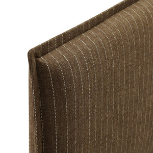 Modway Furniture Camille Pinstripe Linen Blend King Headboard with Foam Padding and Tailored Slipcover Earth Stripe MOD-7327-ETS
