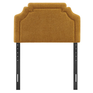 Modway Furniture Magnolia Modway Woven Heathered Fabric Headboard Scalloped Twin Upholstered Bedroom Panel Copper MOD-7333-COP