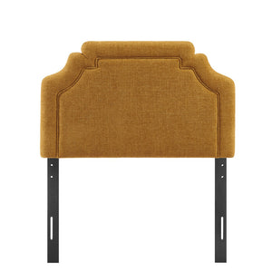 Modway Furniture Magnolia Modway Woven Heathered Fabric Headboard Scalloped Twin Upholstered Bedroom Panel Copper MOD-7333-COP