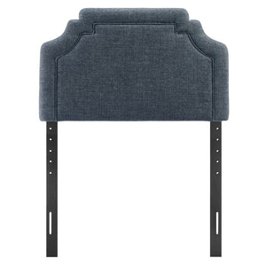 Modway Furniture Magnolia Modway Woven Heathered Fabric Headboard Scalloped Twin Upholstered Bedroom Panel Slate Blue MOD-7333-SLB