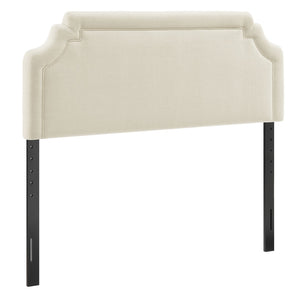 Modway Furniture Magnolia Upholstered Full Headboard Heathered Woven Fabric Scalloped Traditional Design Ecru MOD-7334-ECR