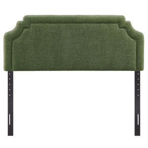 Modway Furniture Magnolia Upholstered Full Headboard Heathered Woven Fabric Scalloped Traditional Design Foliage MOD-7334-FOL