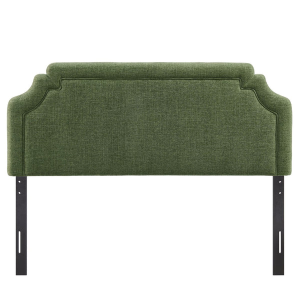 Modway Furniture Magnolia Upholstered Full Headboard Heathered Woven Fabric Scalloped Traditional Design Foliage MOD-7334-FOL
