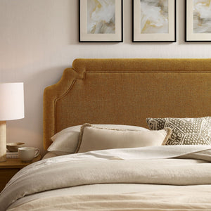 Modway Furniture Magnolia Modway Woven Heathered Queen Headboard Scalloped Upholstered Bedroom Accent Copper MOD-7335-COP