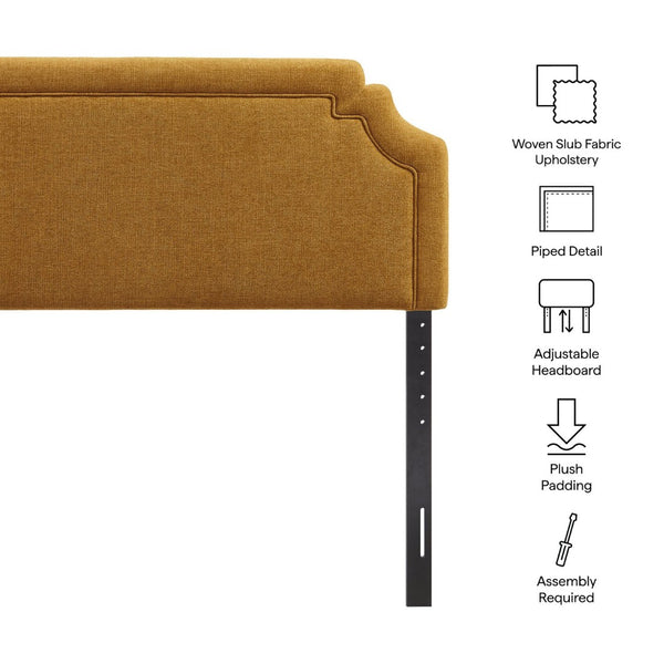 Modway Furniture Magnolia Modway Woven Heathered Queen Headboard Scalloped Upholstered Bedroom Accent Copper MOD-7335-COP