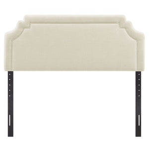 Modway Furniture Magnolia Modway Woven Heathered Queen Headboard Scalloped Upholstered Bedroom Accent Ecru MOD-7335-ECR