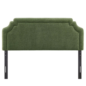Modway Furniture Magnolia Modway Woven Heathered Queen Headboard Scalloped Upholstered Bedroom Accent Foliage MOD-7335-FOL