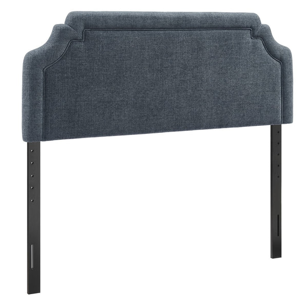 Modway Furniture Magnolia Modway Woven Heathered Queen Headboard Scalloped Upholstered Bedroom Accent Slate Blue MOD-7335-SLB