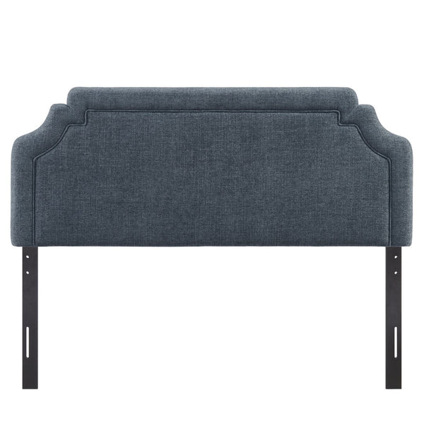 Modway Furniture Magnolia Modway Woven Heathered Queen Headboard Scalloped Upholstered Bedroom Accent Slate Blue MOD-7335-SLB