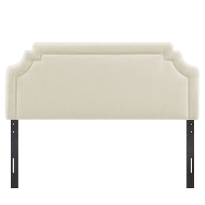 Modway Furniture Magnolia Modway Woven Fabric King Headboard Scalloped Cushioned Tailored Bedroom Accent Ecru MOD-7336-ECR