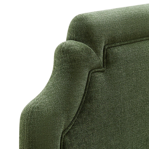 Modway Furniture Magnolia Modway Woven Fabric King Headboard Scalloped Cushioned Tailored Bedroom Accent Foliage MOD-7336-FOL