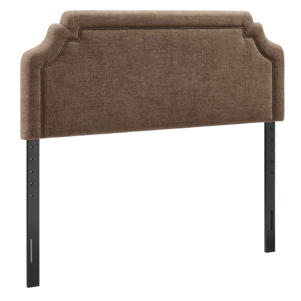 Modway Furniture Magnolia Modway Woven Fabric King Headboard Scalloped Cushioned Tailored Bedroom Accent Mocha MOD-7336-MOC