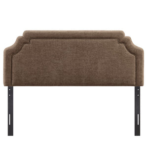 Modway Furniture Magnolia Modway Woven Fabric King Headboard Scalloped Cushioned Tailored Bedroom Accent Mocha MOD-7336-MOC