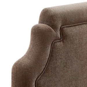 Modway Furniture Magnolia Modway Woven Fabric King Headboard Scalloped Cushioned Tailored Bedroom Accent Mocha MOD-7336-MOC