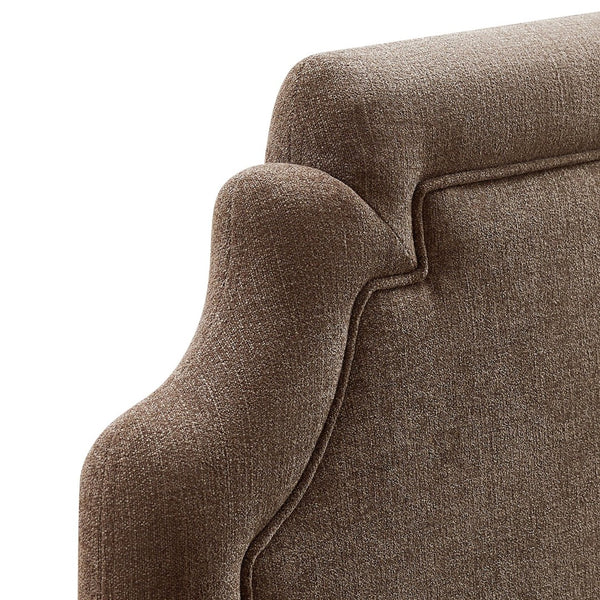 Modway Furniture Magnolia Modway Woven Fabric King Headboard Scalloped Cushioned Tailored Bedroom Accent Mocha MOD-7336-MOC