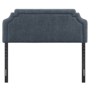 Modway Furniture Magnolia Modway Woven Fabric King Headboard Scalloped Cushioned Tailored Bedroom Accent Slate Blue MOD-7336-SLB