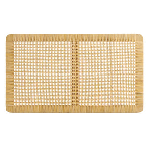Modway Furniture Sandy Mango Wood Rattan Twin Headboard Wall Mounted for Coastal Boho Bedrooms MOD-7337-NAT