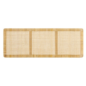 Modway Furniture Sandy Handwoven Rattan Mango Wood Wall Mounted Headboard for Coastal Bedrooms MOD-7338-NAT