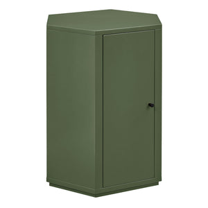 Modway Furniture Kade Modway Hexagonal Side Table Sculptural MDF Cabinet for Modern Living Spaces Green MOD-7342-CYP