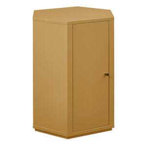 Modway Furniture Kade Modway Hexagonal Side Table Sculptural MDF Cabinet for Modern Living Spaces Yellow MOD-7342-MUS